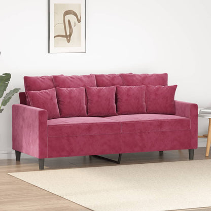 Tweezitsbank Fluweel 140 cm Wijnrood