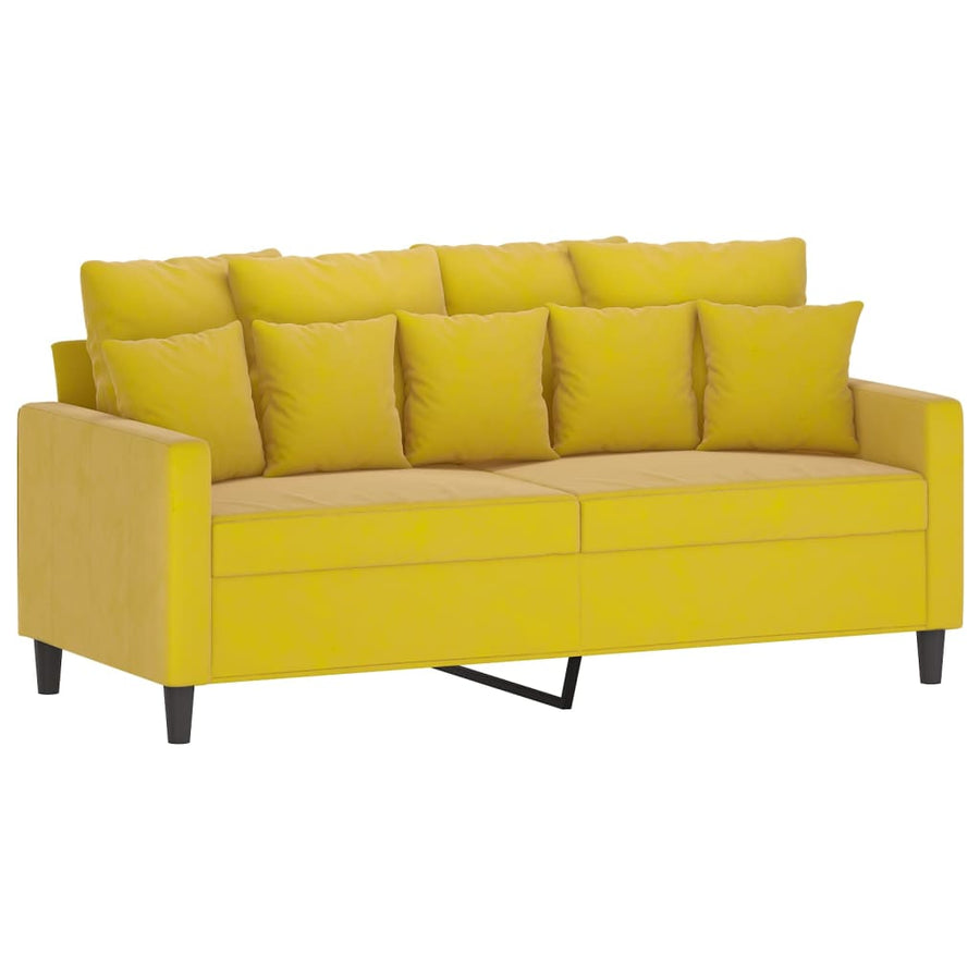 Tweezitsbank Fluweel 140 cm Geel