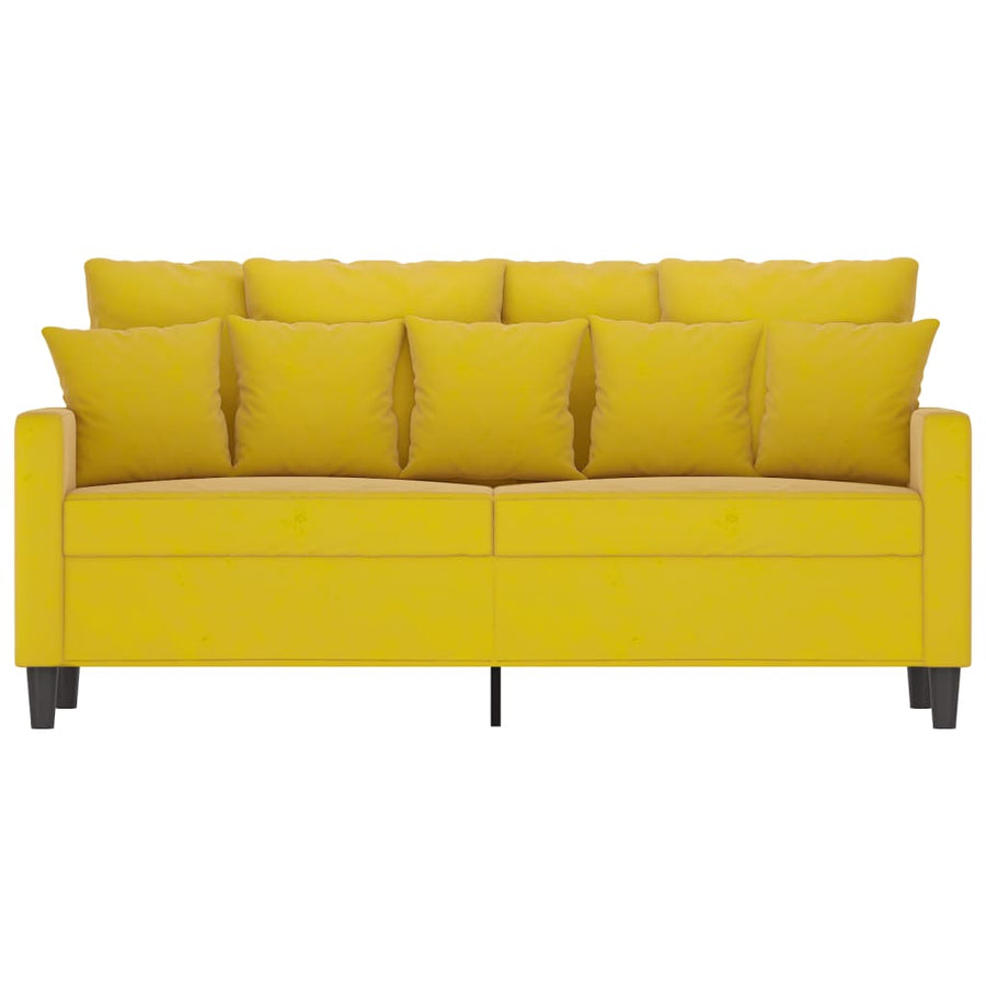 Tweezitsbank Fluweel 140 cm Geel