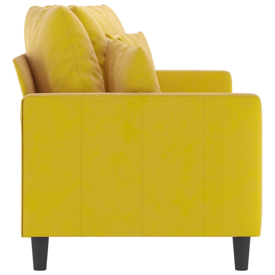 Tweezitsbank Fluweel 140 cm Geel