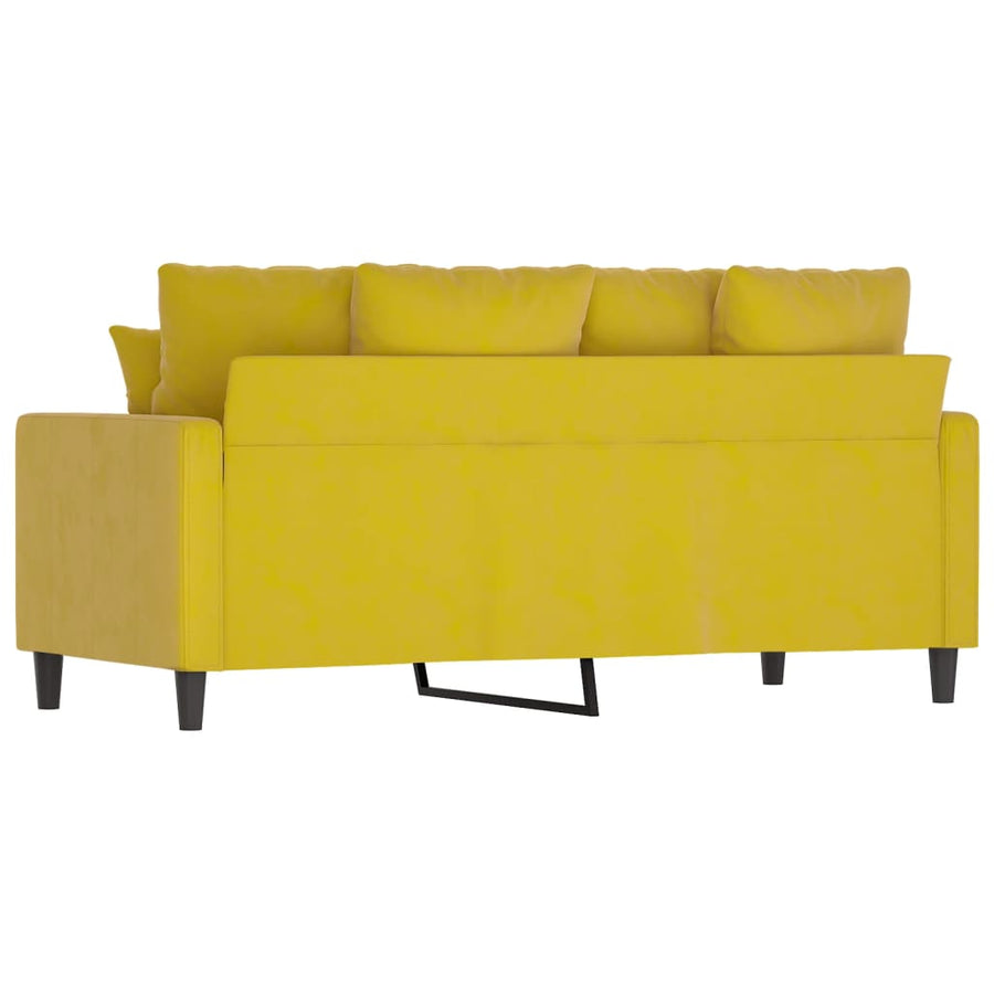 Tweezitsbank Fluweel 140 cm Geel