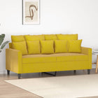 Tweezitsbank 140 cm fluweel geel