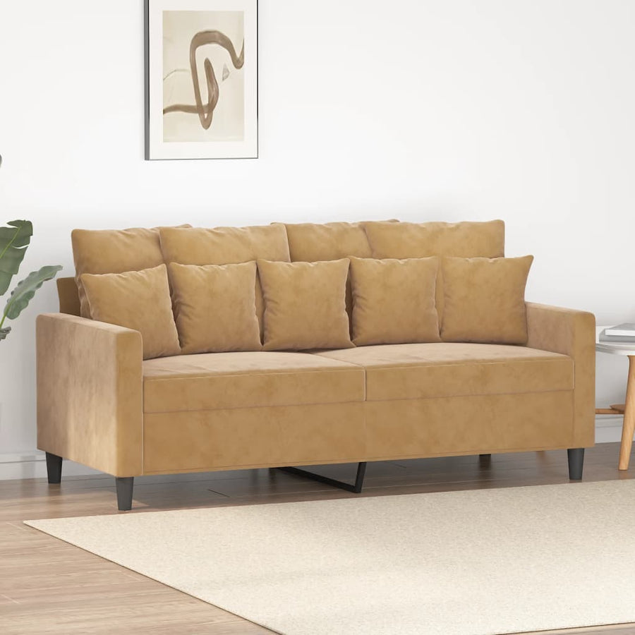 Tweezitsbank Stof 140 cm Bruin