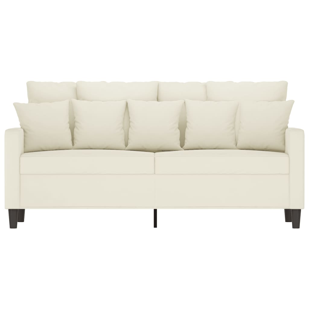 Tweezitsbank Fluweel Kleurig 140 cm Crème