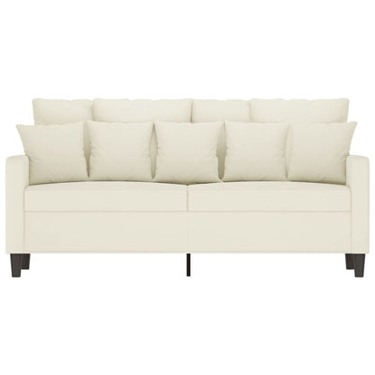 Tweezitsbank Fluweel Kleurig 140 cm Crème