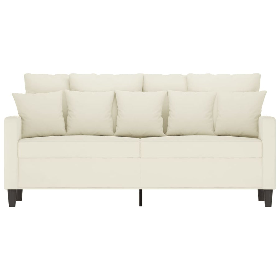 Tweezitsbank Fluweel Kleurig 140 cm Crème