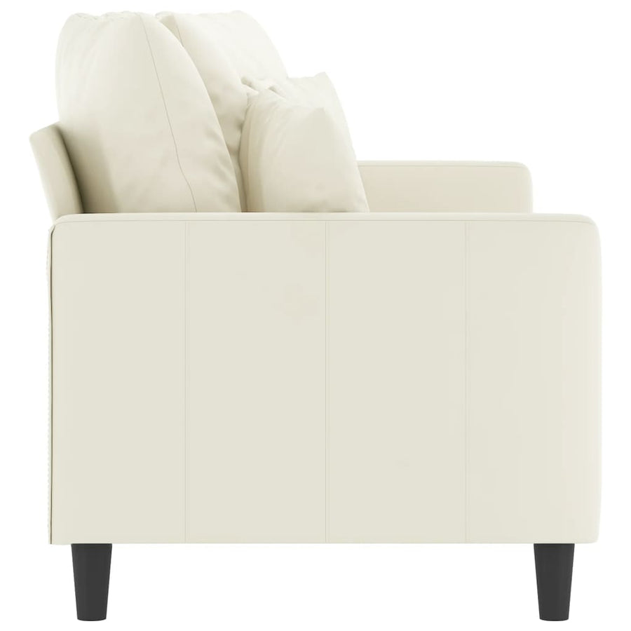 Tweezitsbank Fluweel Kleurig 140 cm Crème