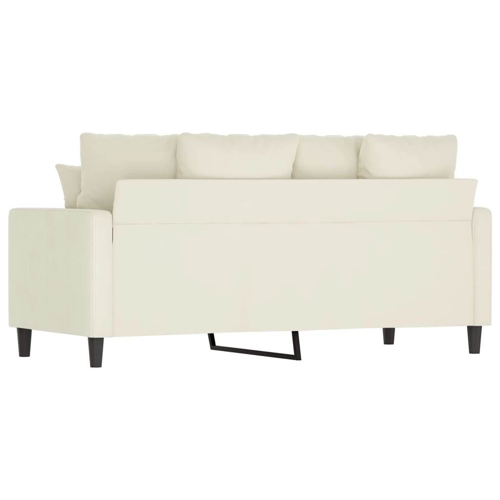 Tweezitsbank Fluweel Kleurig 140 cm Crème