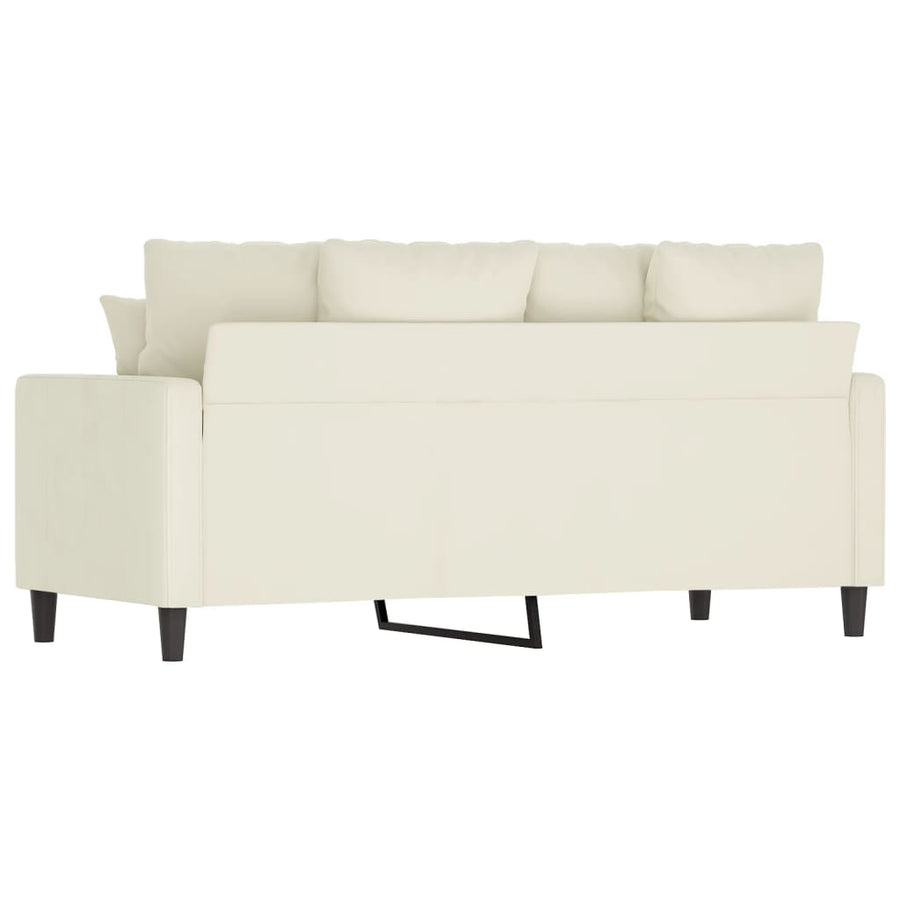 Tweezitsbank Fluweel Kleurig 140 cm Crème