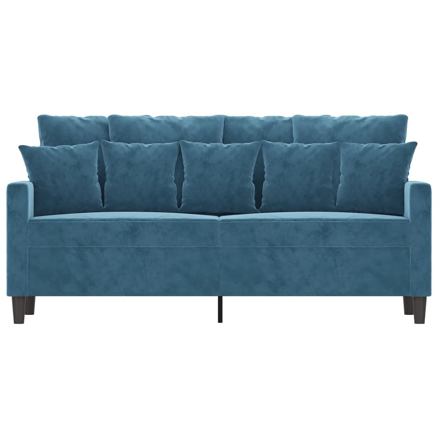 Tweezitsbank Fluweel 140 cm Blauw