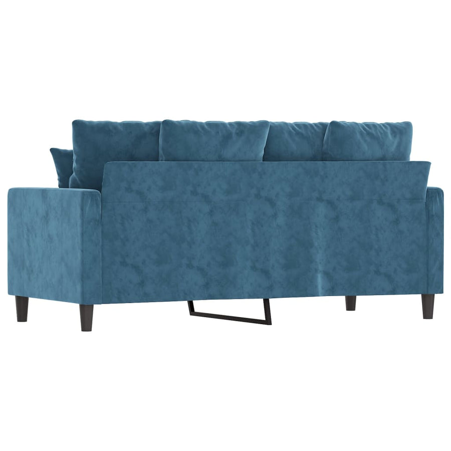 Tweezitsbank Fluweel 140 cm Blauw