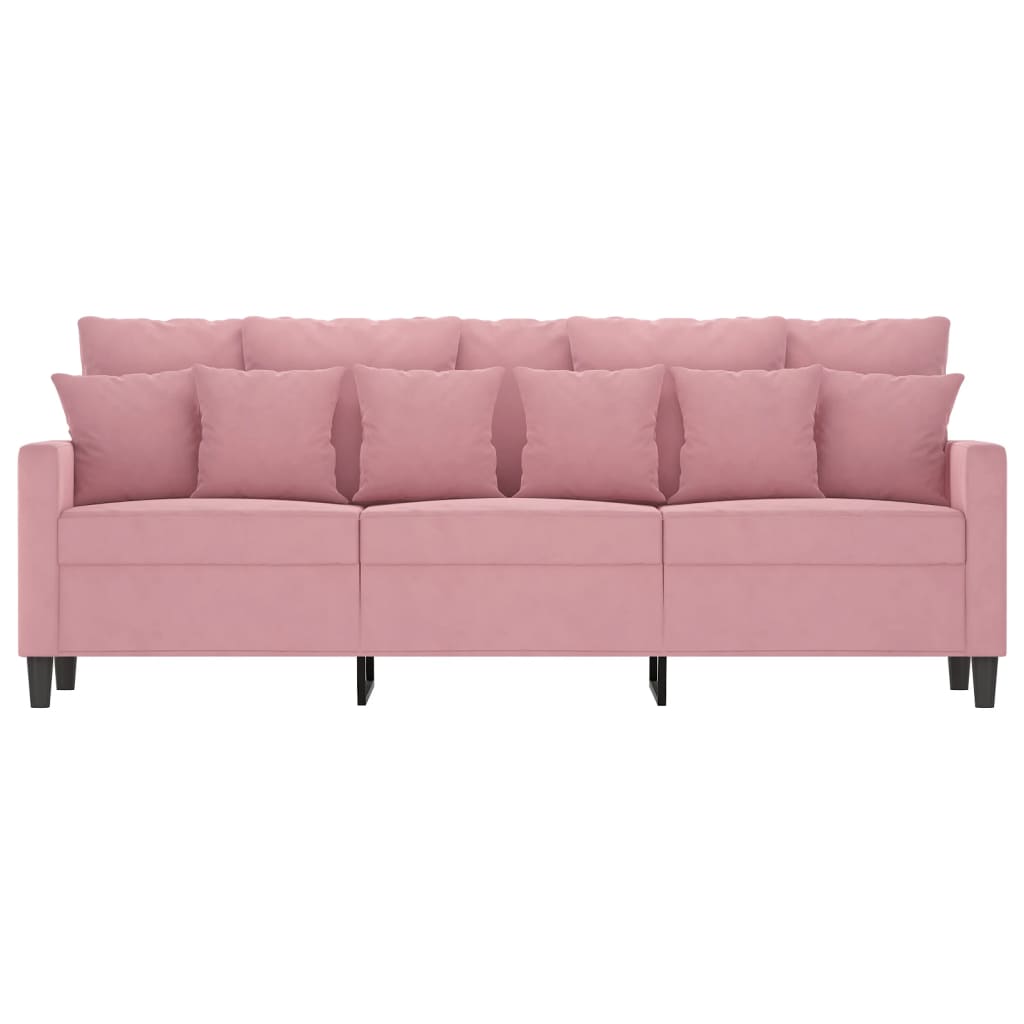 Driezitsbank Fluweel 180 cm Roze