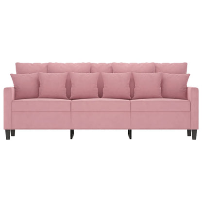 Driezitsbank Fluweel 180 cm Roze
