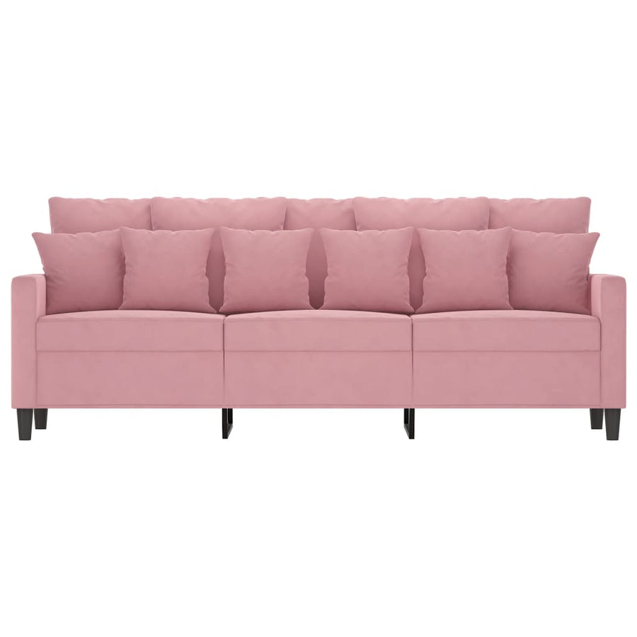 Driezitsbank Fluweel 180 cm Roze