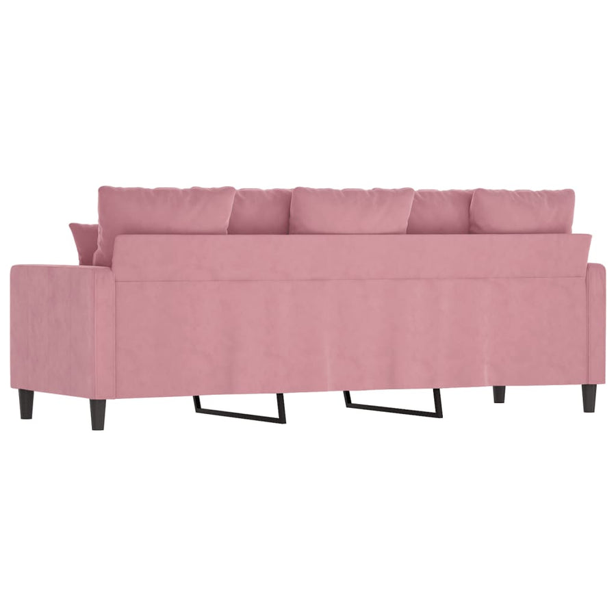 Driezitsbank Fluweel 180 cm Roze