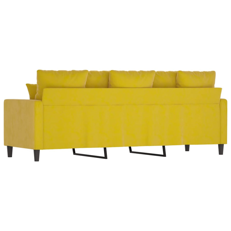 Driezitsbank Fluweel 180 cm Geel