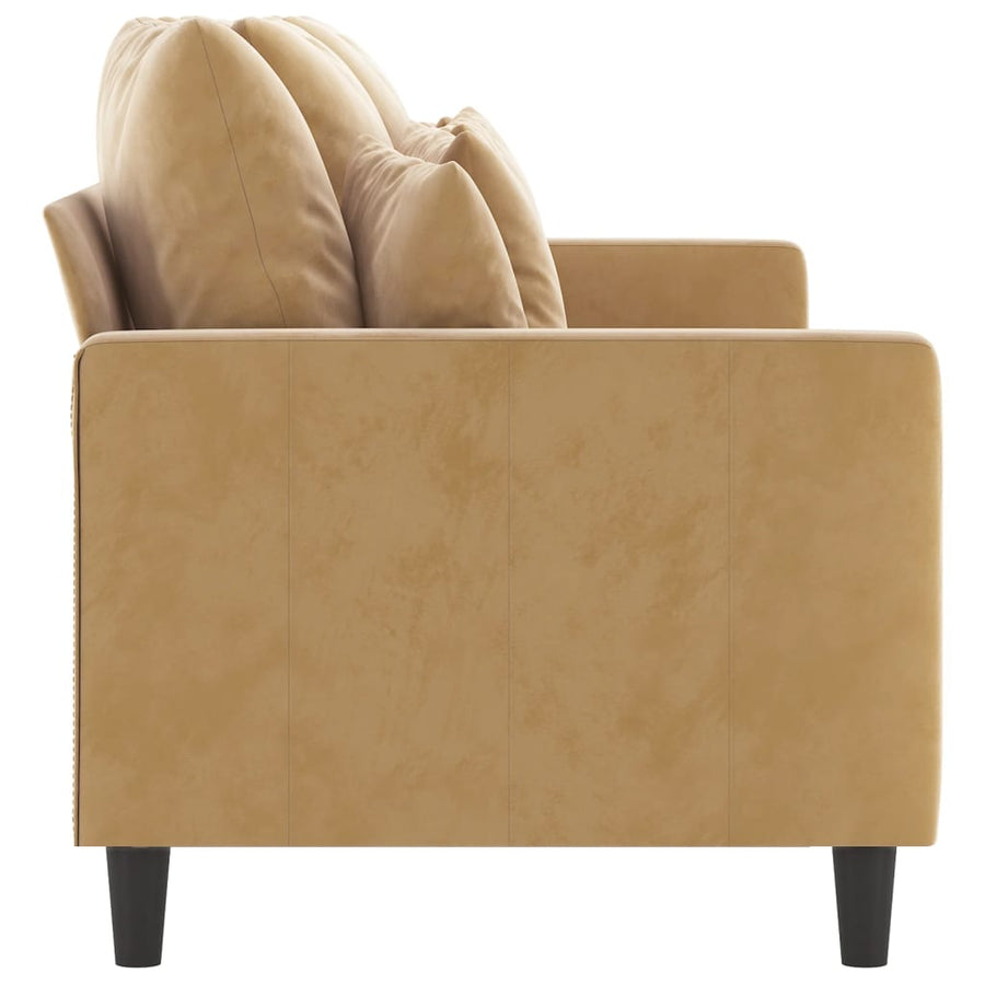 Driezitsbank Fluweel 180 cm Bruin