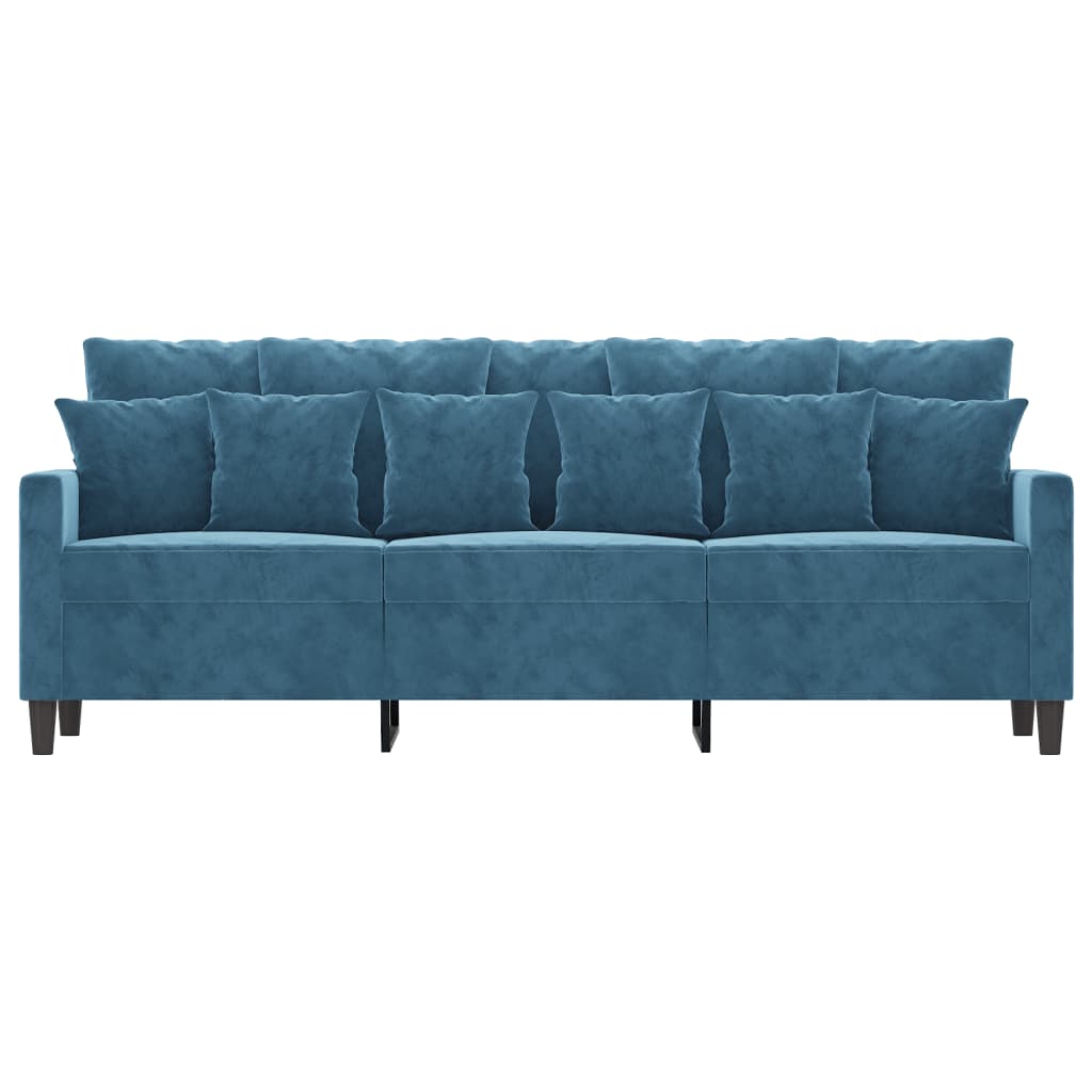 Driezitsbank Fluweel 180 cm Blauw