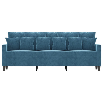 Driezitsbank Fluweel 180 cm Blauw