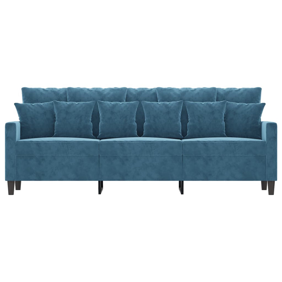 Driezitsbank Fluweel 180 cm Blauw