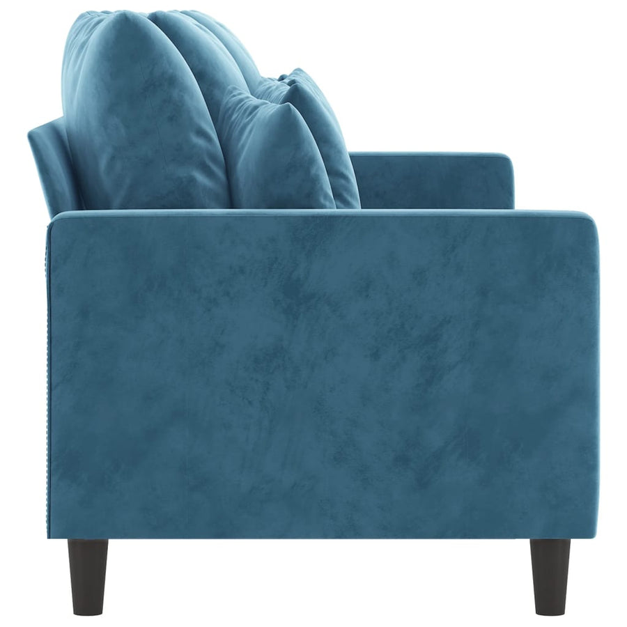 Driezitsbank Fluweel 180 cm Blauw