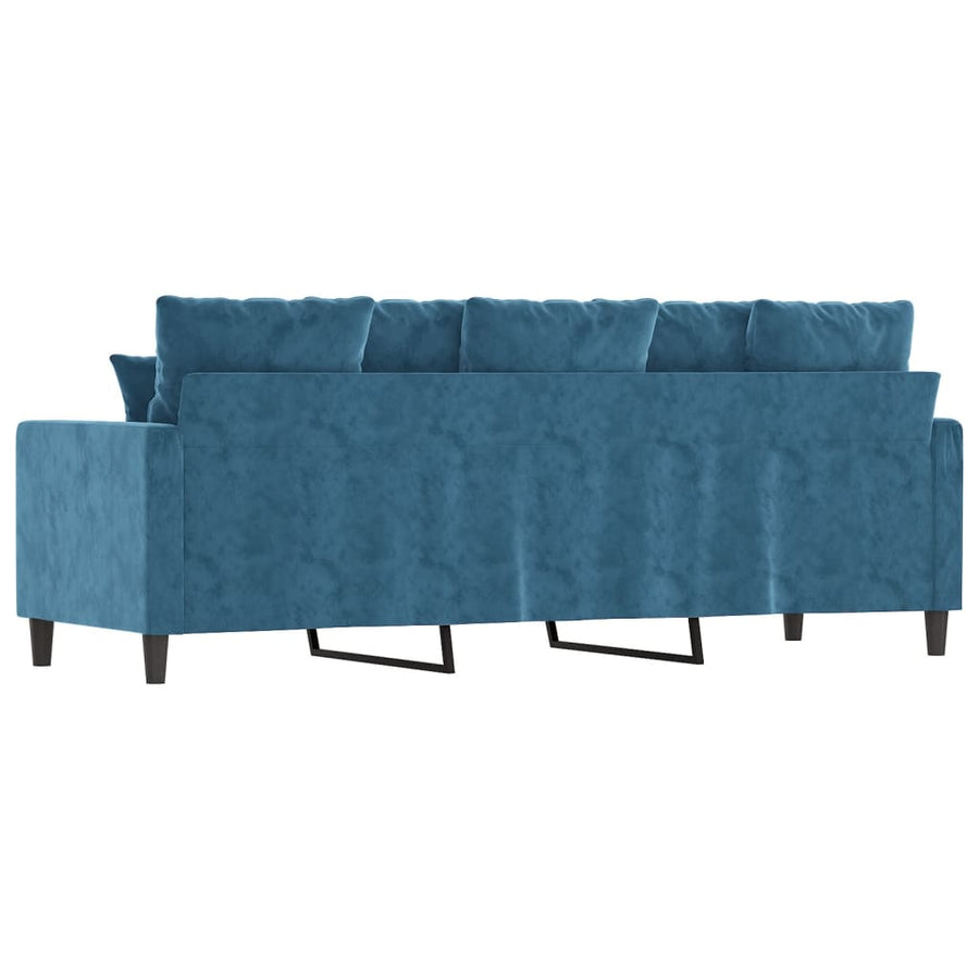 Driezitsbank Fluweel 180 cm Blauw