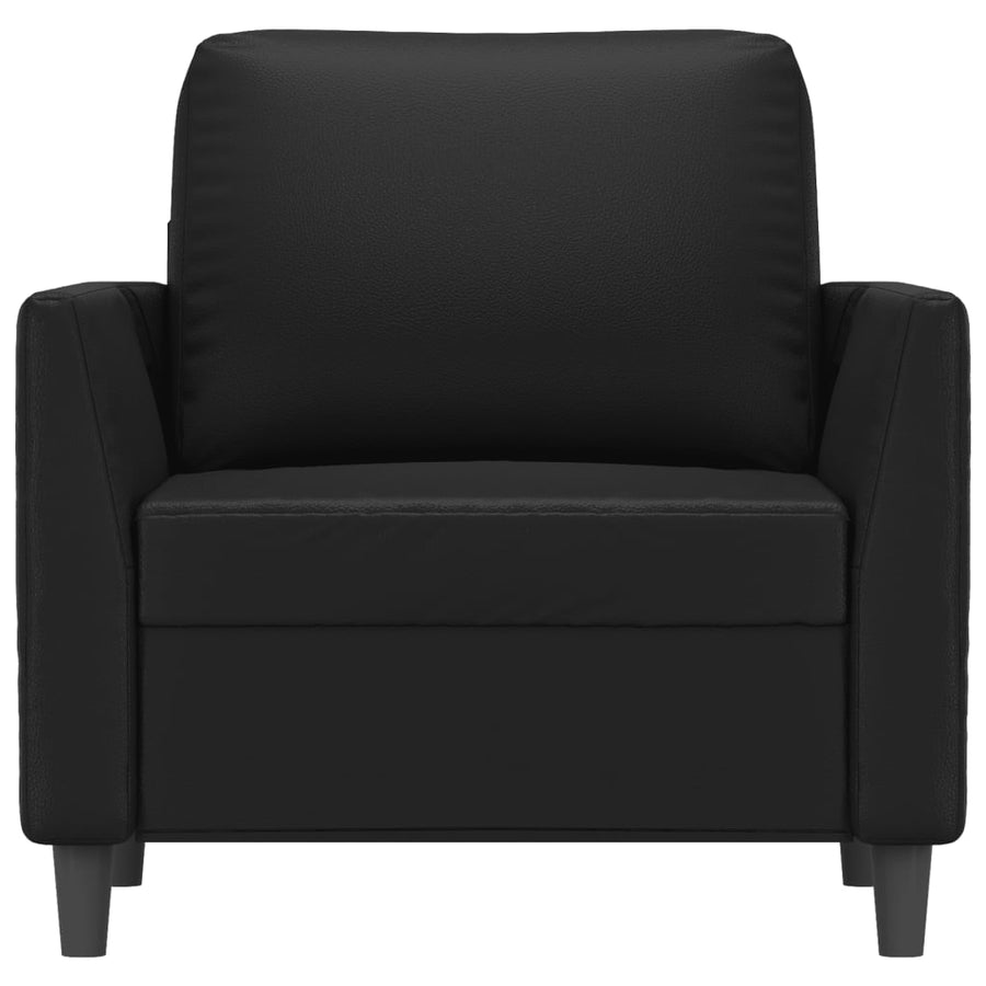 Fauteuil Kunstleer 60 cm Zwart