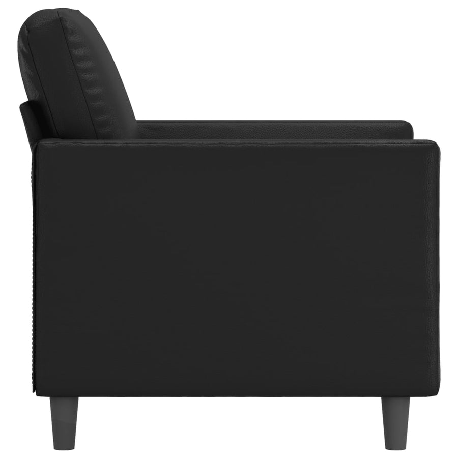 Fauteuil Kunstleer 60 cm Zwart