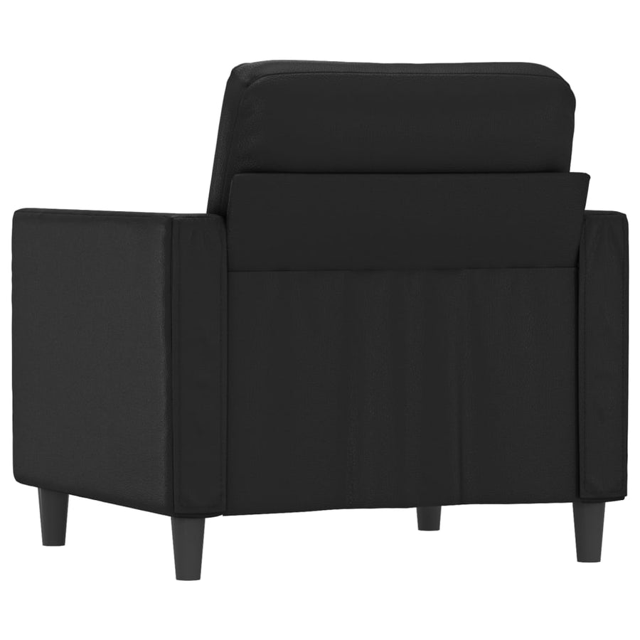 Fauteuil Kunstleer 60 cm Zwart