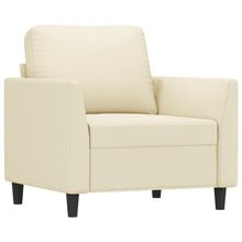 Fauteuil Kunstleer Kleurig 60 cm Crème