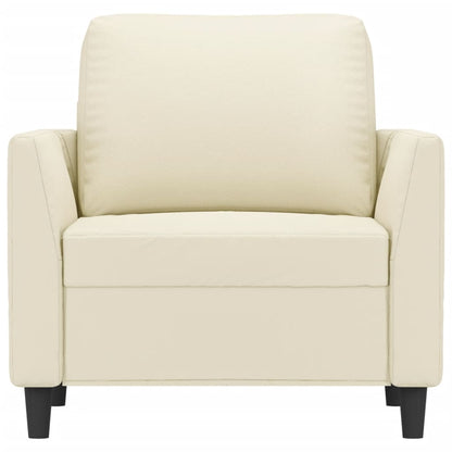 Fauteuil Kunstleer Kleurig 60 cm Crème