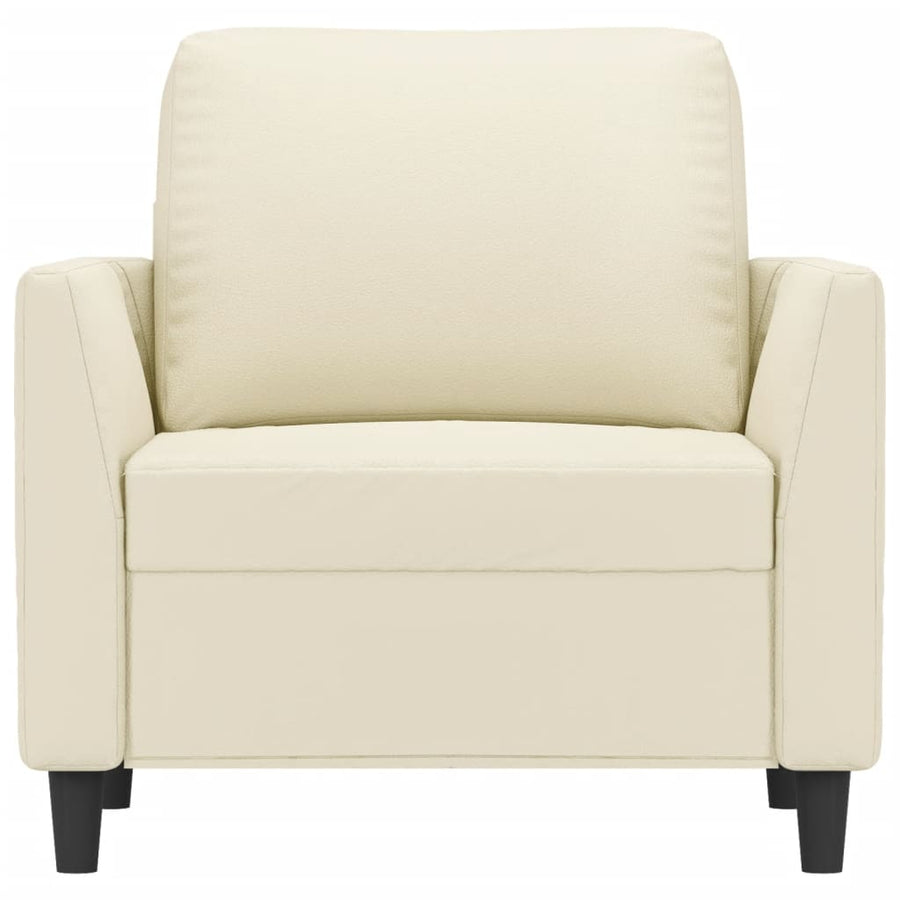 Fauteuil Kunstleer Kleurig 60 cm Crème