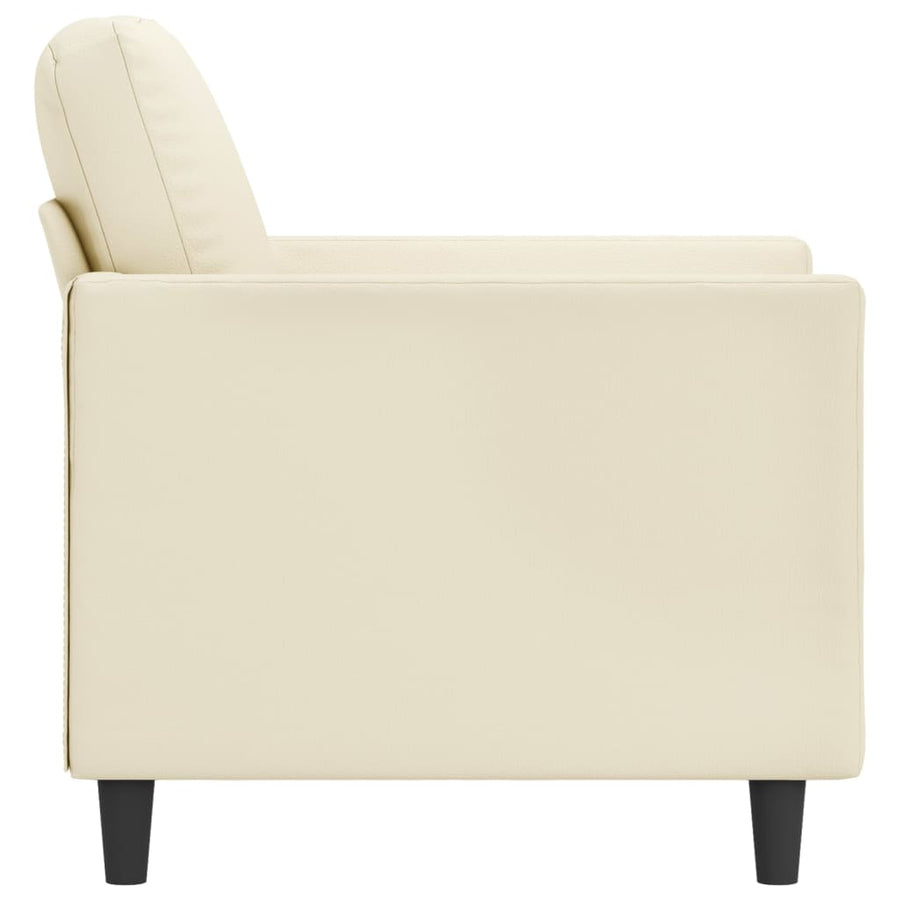 Fauteuil Kunstleer Kleurig 60 cm Crème