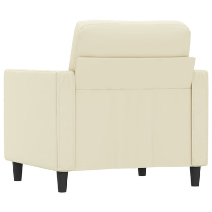 Fauteuil Kunstleer Kleurig 60 cm Crème
