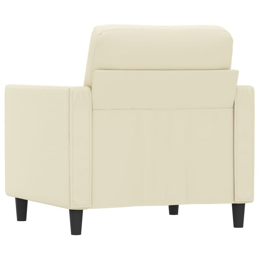 Fauteuil Kunstleer Kleurig 60 cm Crème