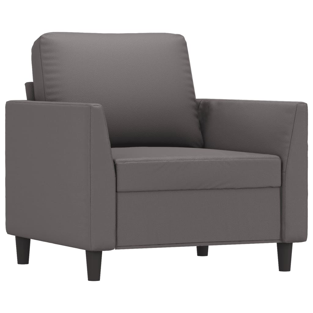 Fauteuil Kunstleer 60 cm Grijs