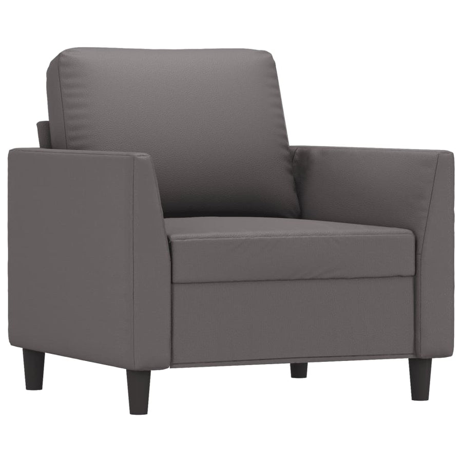 Fauteuil Kunstleer 60 cm Grijs