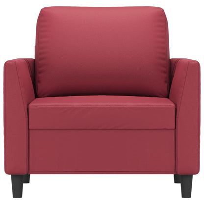 Fauteuil Kunstleer 60 cm Wijnrood