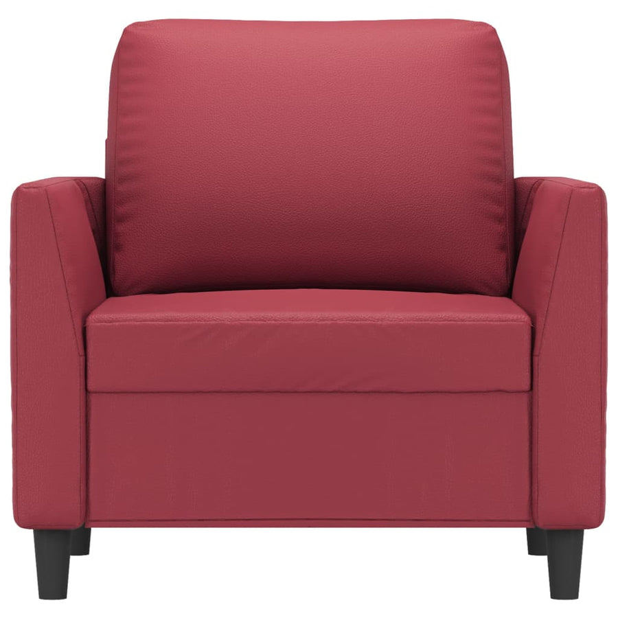 Fauteuil Kunstleer 60 cm Wijnrood