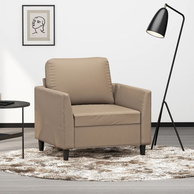 Fauteuil Kunstleer Kleurig 60 cm Cappuccino