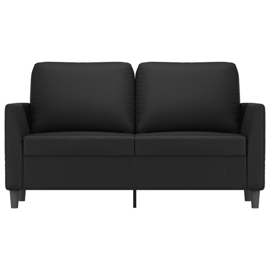 Tweezitsbank Kunstleer 120 cm Zwart