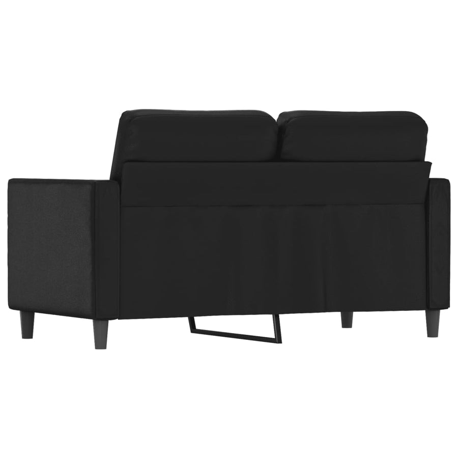 Tweezitsbank Kunstleer 120 cm Zwart