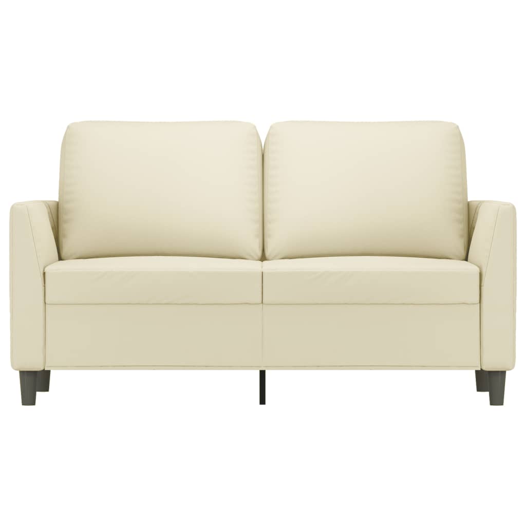 Tweezitsbank Kunstleer Kleurig 120 cm Crème
