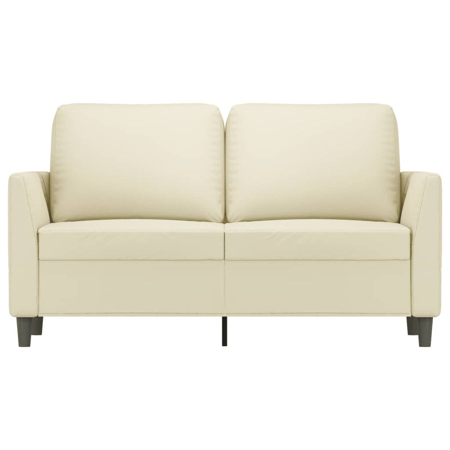 Tweezitsbank Kunstleer Kleurig 120 cm Crème