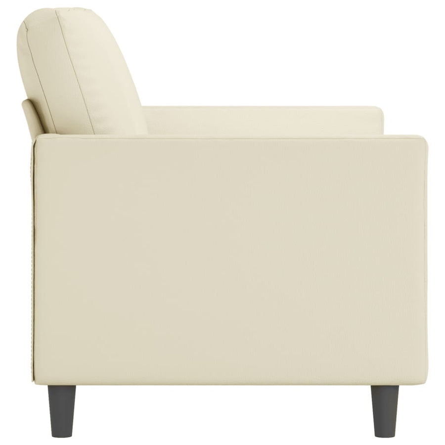 Tweezitsbank Kunstleer Kleurig 120 cm Crème