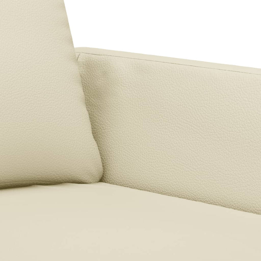 Tweezitsbank Kunstleer Kleurig 120 cm Crème