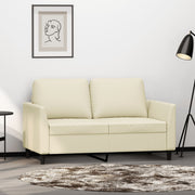 Tweezitsbank 120 cm crèmekleurig kunstleer