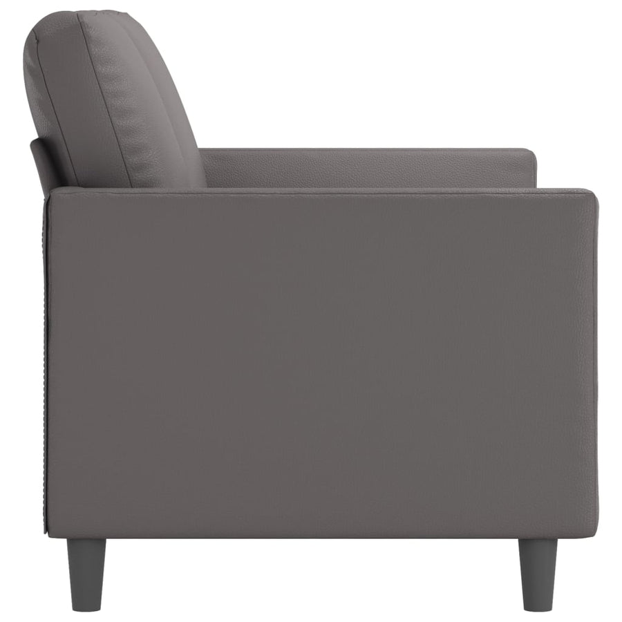 Tweezitsbank Kunstleer 120 cm Grijs