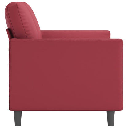 Tweezitsbank Kunstleer 120 cm Wijnrood
