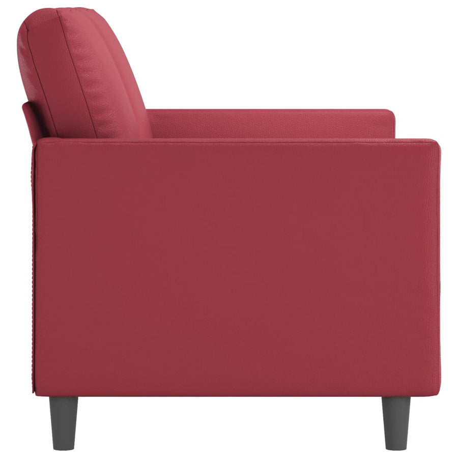 Tweezitsbank Kunstleer 120 cm Wijnrood
